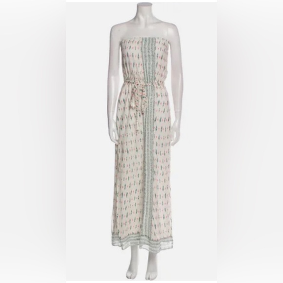 EUC SZ M Silk Joie Strapless maxi dress - Picture 1 of 4